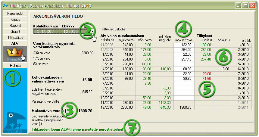 ALV:n kuukausi-ilmoitus